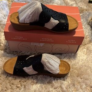 Black Comfort Slide Sandals Easy Spirit 5